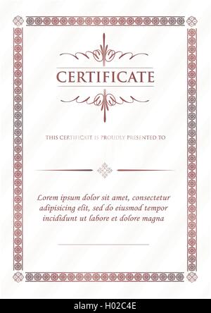 certificate template and element Stock Vector