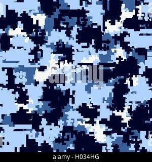 Digital camouflage seamless patterns Stock Vector