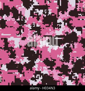 Digital camouflage seamless patterns Stock Vector