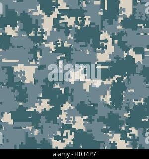 Digital camouflage seamless patterns Stock Vector