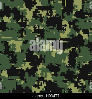 Digital camouflage seamless patterns Stock Vector
