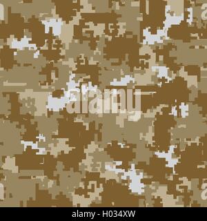 Digital camouflage seamless patterns Stock Vector