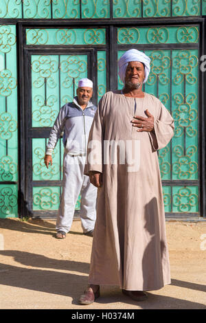 DARAW, EGYPT - FEBRUARY 6, 2016: Local men at Daraw market. Stock Photo