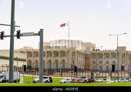 Emiri Diwan, palace of the emir in Doha, Qatar Stock Photo