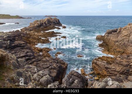 Hell Bay, Bryher, Isles of Scilly, England Stock Photo