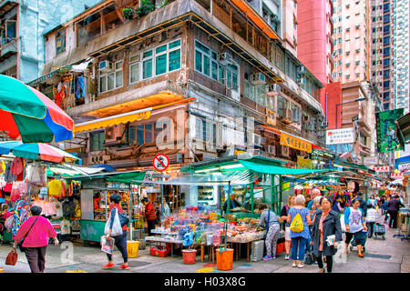 Wan chai market in Hong Kong Stock Photo