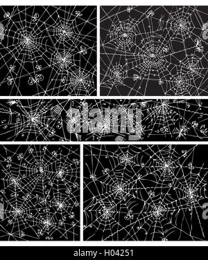Web background pattern set 5. Eau-forte black-and-white decorative vector illustration. Stock Vector
