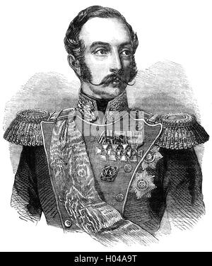 Alexander II (1818 – 1881) in Saint Petersburg was the reforming Emperor of Russia from 2 March 1855 until his assassination in 1881.  He was also the King of Poland and the Grand Duke of Finland. Stock Photo