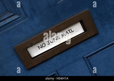 No Direct Junk Mail Please, in my letterbox Stock Photo