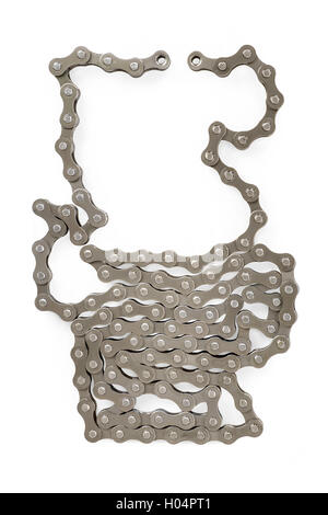 Bicycle chain isolated on white with clipping path Stock Photo