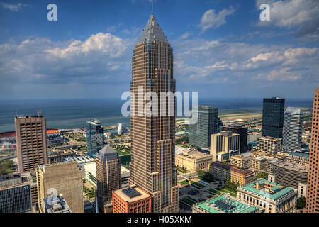 A View of the skyline of Cleveland Stock Photo