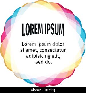 Bright design elements for the abstract colorful background. Color triangular stickers with the text. Web templates. Graphic contemporary design element.Bright children substrate under the text. Stock Vector