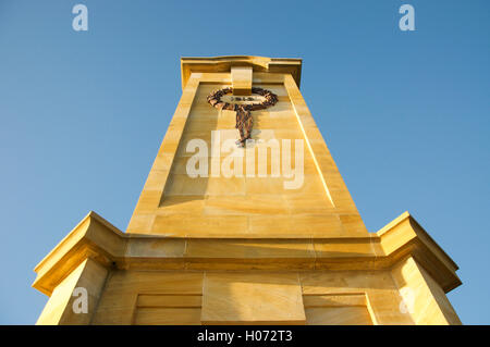 Upward perspective of the Fallen Sailors and Soldiers War Memorial on Monument Hill in Fremantle, Western Australia. Stock Photo