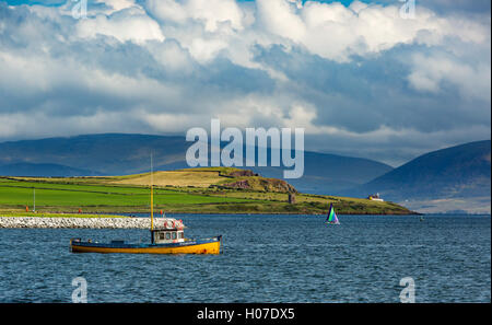 Fishing boat moored in Dingle Harbor, Dingle, County Kerry, Ireland