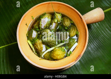 Vietnamese bitter melon soup with minced fish Stock Photo