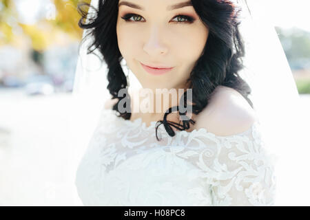young beautiful bride Stock Photo