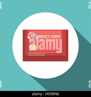 credit card blue travel design Stock Vector