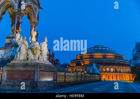 The Albert Memorial in front of the Royal Albert Hall, London, England, United Kingdom, Europe Stock Photo
