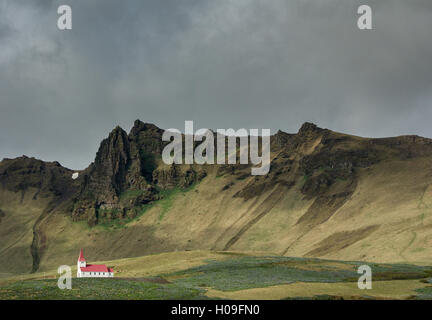 Church, Vik, Iceland, Polar Regions Stock Photo