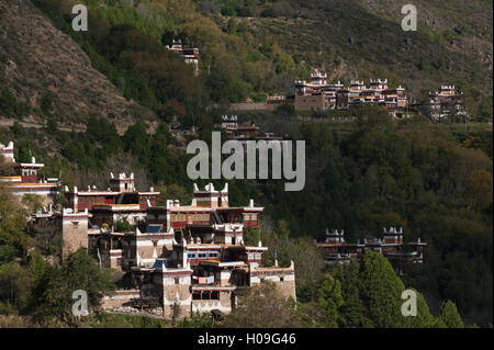 A remote Tibetan village called Jiaju Zangzhai, Sichuan Province, China, Asia Stock Photo