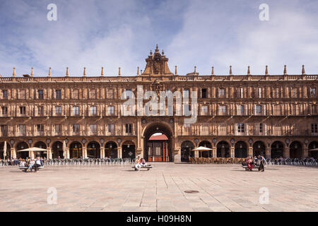 Plaza Mayor in Salamanca, UNESCO World Heritage Site, Castile and Leon, Spain, Europe Stock Photo
