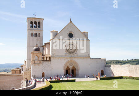 ASSISI, ITALY - august 12, 2016: Basilica di San Francesco in Assisi, Italy Stock Photo