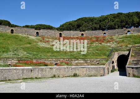 Amphitheatre, ancient city of Pompeii, Campania, Italy Stock Photo