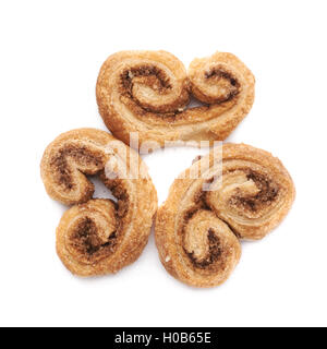 Pile of cookies isolated over the white background Stock Photo