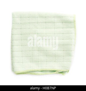 Green rag over white isolated background Stock Photo