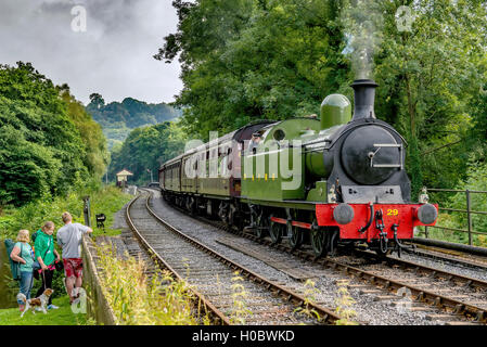 NYMR North Yorkshire Moors Railway Lambton tank engine Mnumber 29 pictured at Consall on the Churnet Valley Railway in Stafford Stock Photo
