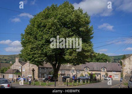 Castleton Derbyshire. North West England. The Market Place. Stock Photo