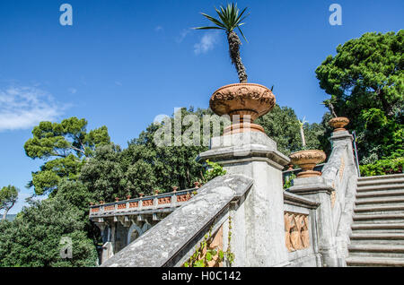 Miramare Castle and park were built Ferdinand Maximilian of the House of Habsburg-Lorraine - younger brother of Franz Joseph, Emperor of Austria. Stock Photo