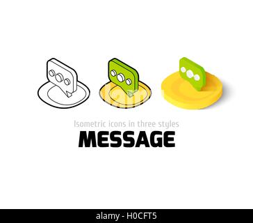 Message icon in different style Stock Vector