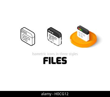 Files icon in different style Stock Vector