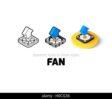 Fan icon in different style Stock Vector