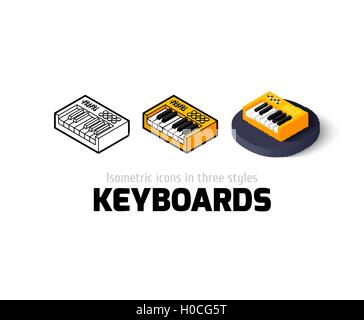 Keyboards icon in different style Stock Vector