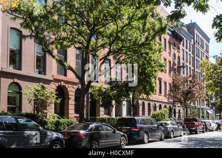 Residential neighborhood in Chelsea, NYC, USA Stock Photo