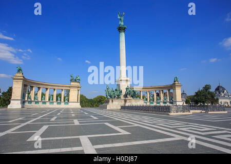 Millennium Monument on the Heroes' Square (Hosok Tere) Stock Photo