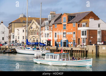 Harbour Master's office building on Custom House Quay in outer harbour. Melcombe Regis, Weymouth, Dorset, England, UK, Britain Stock Photo