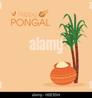 happy pongal background Stock Vector