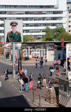 Berlin Friedrichstrasse Checkpoint Charlie Stock Photo