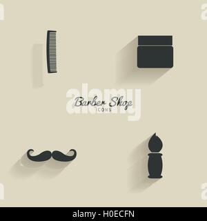Abstract barber objects Stock Vector