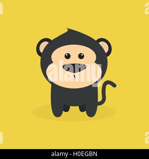 Cute Cartoon Monkey Stock Vector