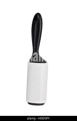 Used and dirty lint roller isolated on white background Stock Photo