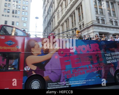 New York sightseeing bus Stock Photo