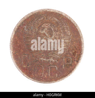 Close up of ussr coin. Stock Photo