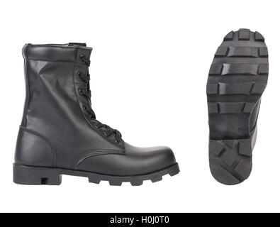 High black man's boots. Stock Photo