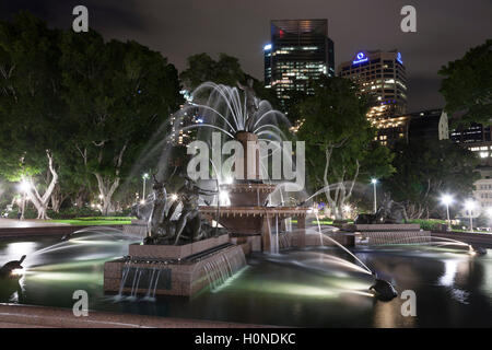 The Archibald fountain was erected in Hyde Park North in 1932, a gift to the City of Sydney New South Wales Australia Stock Photo