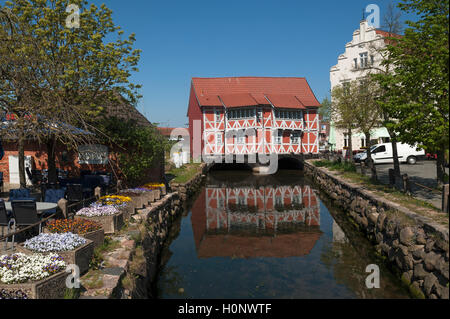 Vault, timber-framed building from the 17th century, Wismar, Mecklenburg-Western Pomerania, Germany Stock Photo