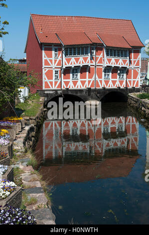 Vault, timber-framed building from the 17th century, Wismar, Mecklenburg-Western Pomerania, Germany Stock Photo